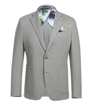 Half Canvas Slim Fit Blazer in Gray - Image 2