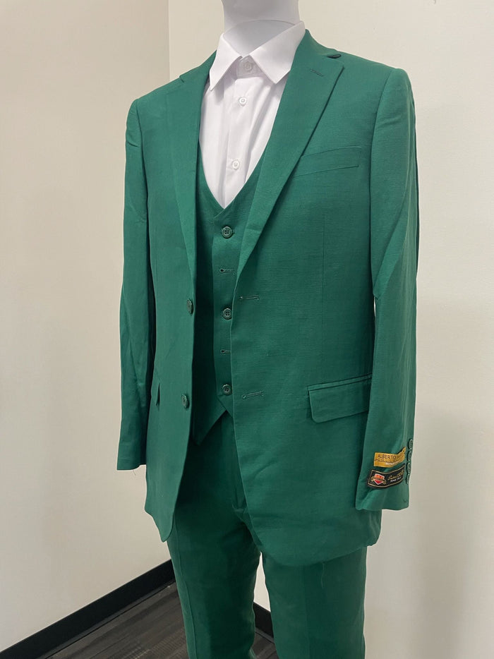 Mens Emerald Green 3-Piece Suit – Slim Fit Wedding and Formal Suit by Alberto Nardoni - Image 4