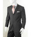 Three Button Grey Banker Chalk Pinstripe ~ Stripe Athletic Cut Pleated Pants