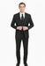 3 Piece Gangster Stripe Mars Vested Fashion Suit Black