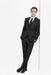 3 Piece Gangster Stripe Mars Vested Fashion Suit Black