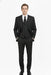 3 Piece Gangster Stripe Mars Vested Fashion Suit Black