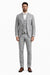3 Piece Linen Suit - Gray Mens Suit - Vested Summer Suit