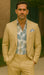 3 Piece Linen Suit - Khaki Mens Suit - summer Suit