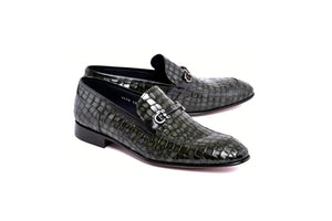 C01708-3470BC Croco Leather with Buckle-Green - Image 2