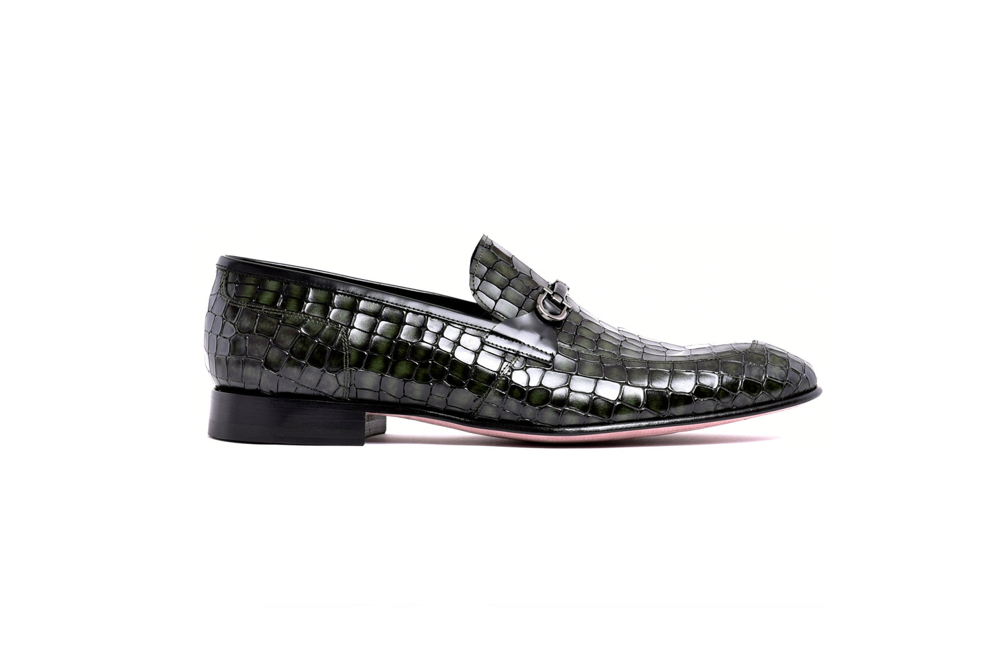 C01708-3470BC Croco Leather with Buckle-Green - Image 3