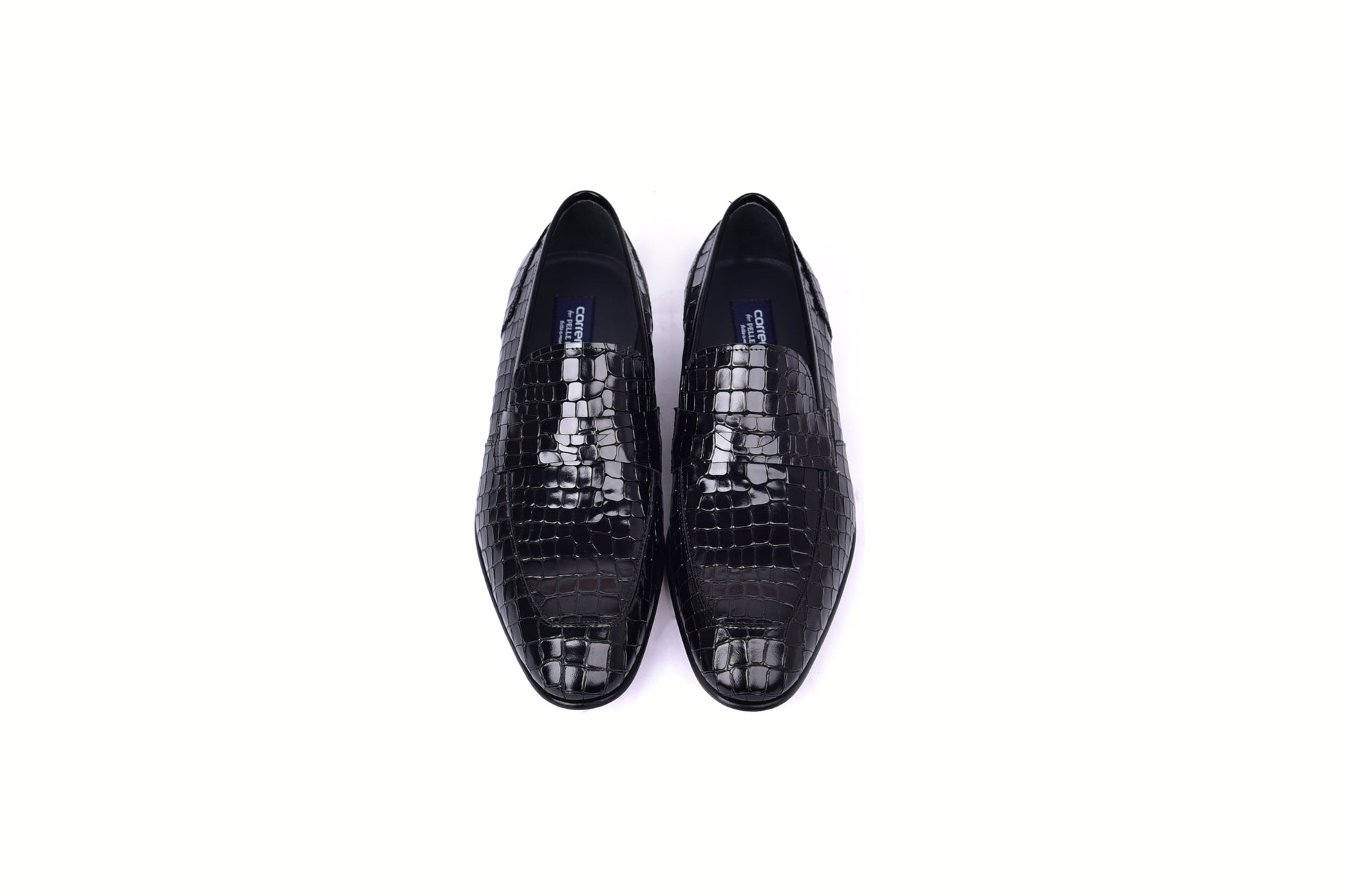 C01702-3470C Croco Leather loafer- Black - Image 4