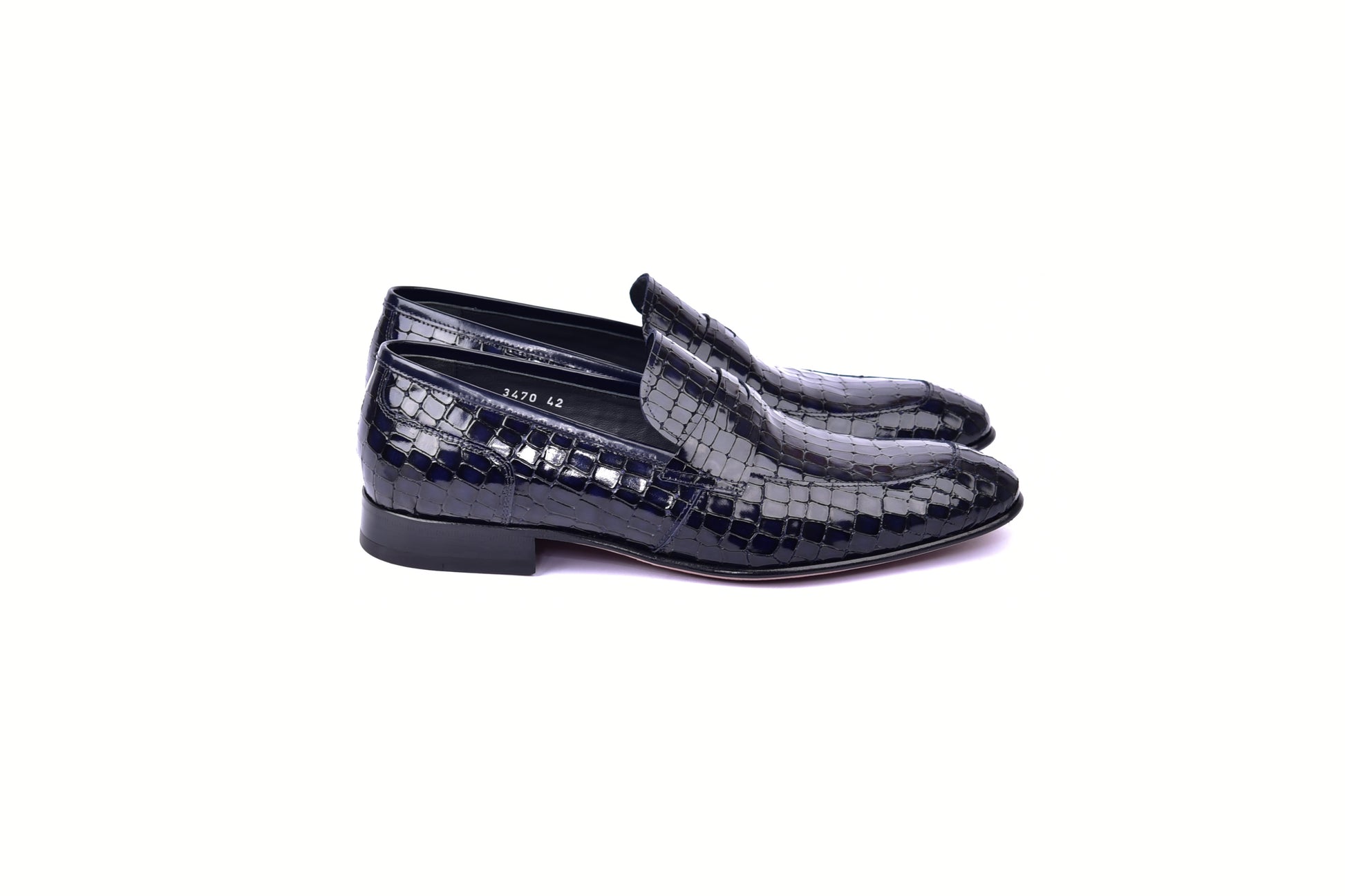 C01704-3470C Croco Leather - Dark Navy - Image 2