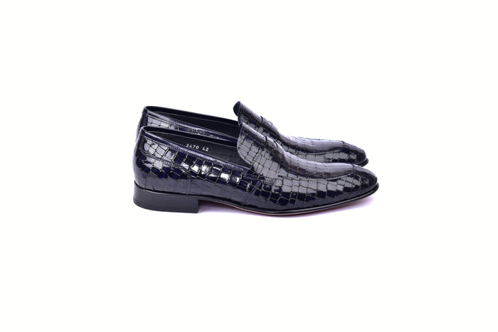 C01704-3470C Croco Leather - Dark Navy - Image 2