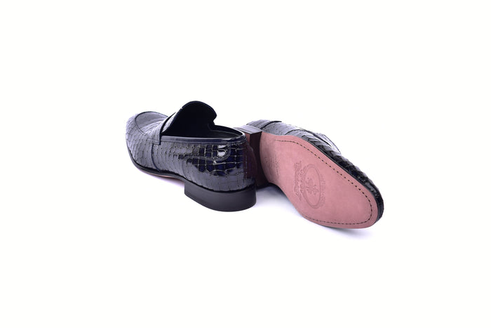 C01704-3470C Croco Leather - Dark Navy - Image 3