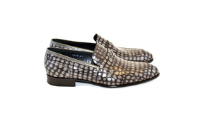 C017-3470C Croco Leather loafer- Grey - Image 2