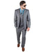 34s Suit - 34 Short Plaid Grey Suit - Size 34 Suit - 34s Slim Fit Suit