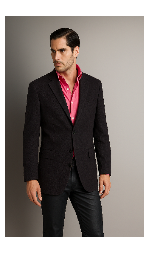 37750-Black Casual Sport Coat Men'S Corduroy Fashion Jacket
