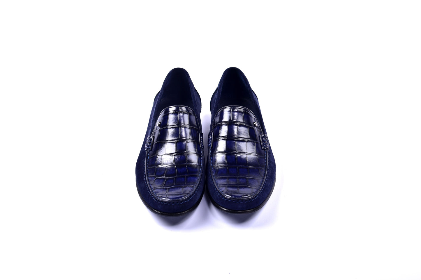 C0014054-3898C Suede And Croco print vamp-Navy - Image 4