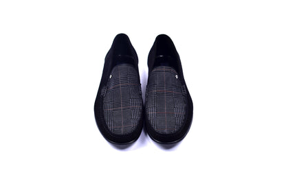 C0014058-3898S Suede Hand-sewn loafer- Black - Image 4