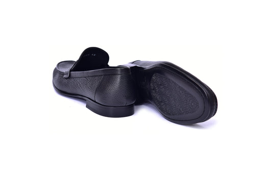 C0014059-3898 Hand-sewn deer skin  Loafer Black - Image 3