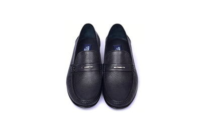 C0014059-3898 Hand-sewn deer skin  Loafer Black - Image 4