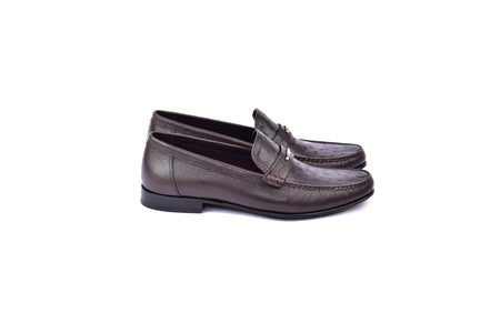 C0014054-3898Ost-Genuine Ostrich-Dark Brown