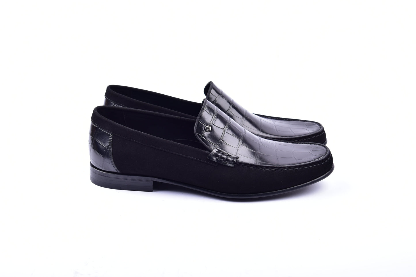 C0014057-3898C Suede And Croco print vamp-Black - Image 2