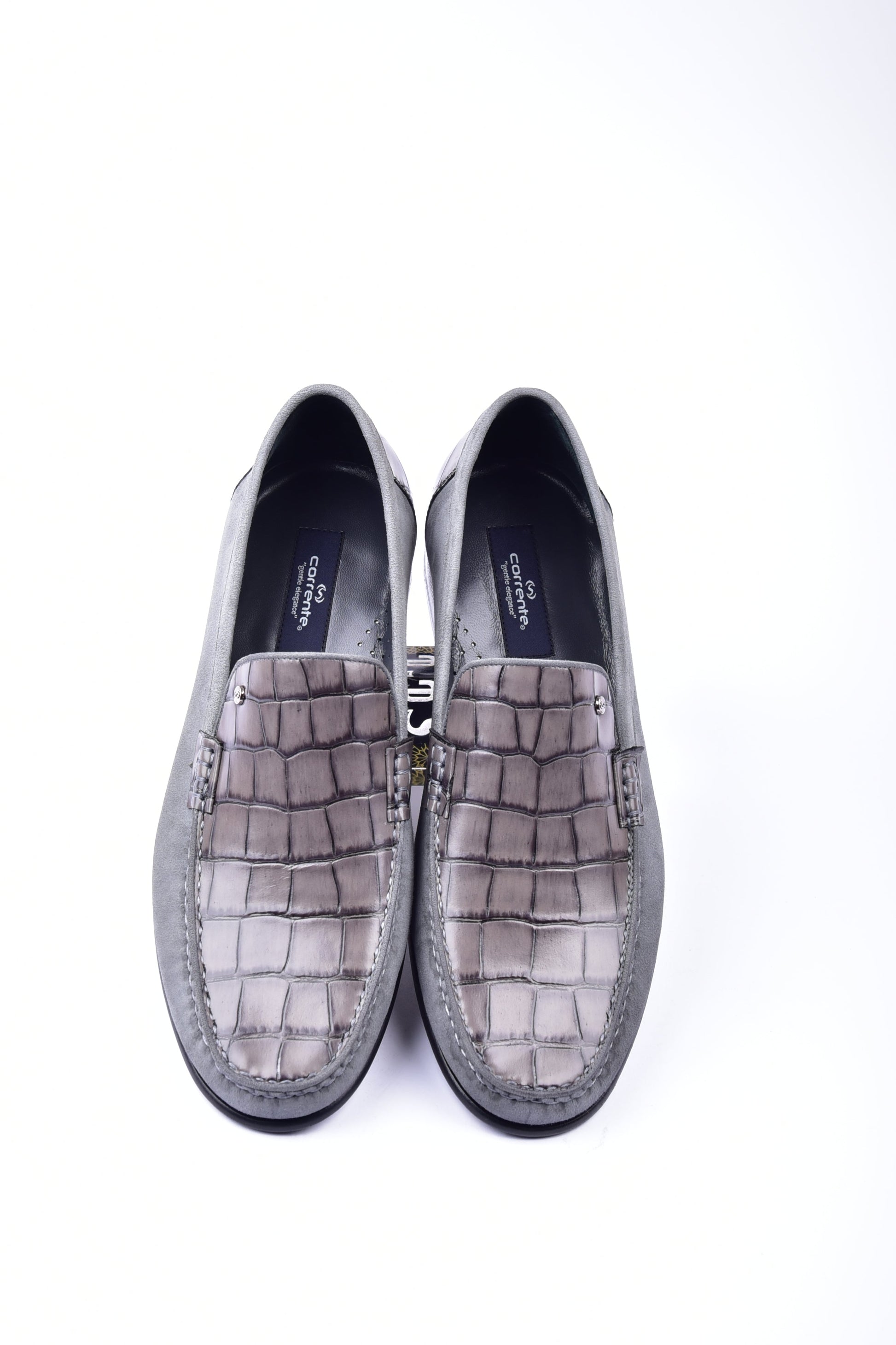C0014056-3898C Suede And Croco print vamp-Grey - Image 4