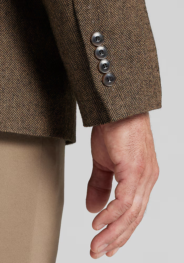 1905 Collection Tailored Fit Herringbone Sportcoat - Image 4