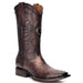 Cuadra Paris Brown Caiman Square Toe Cowboy Boots