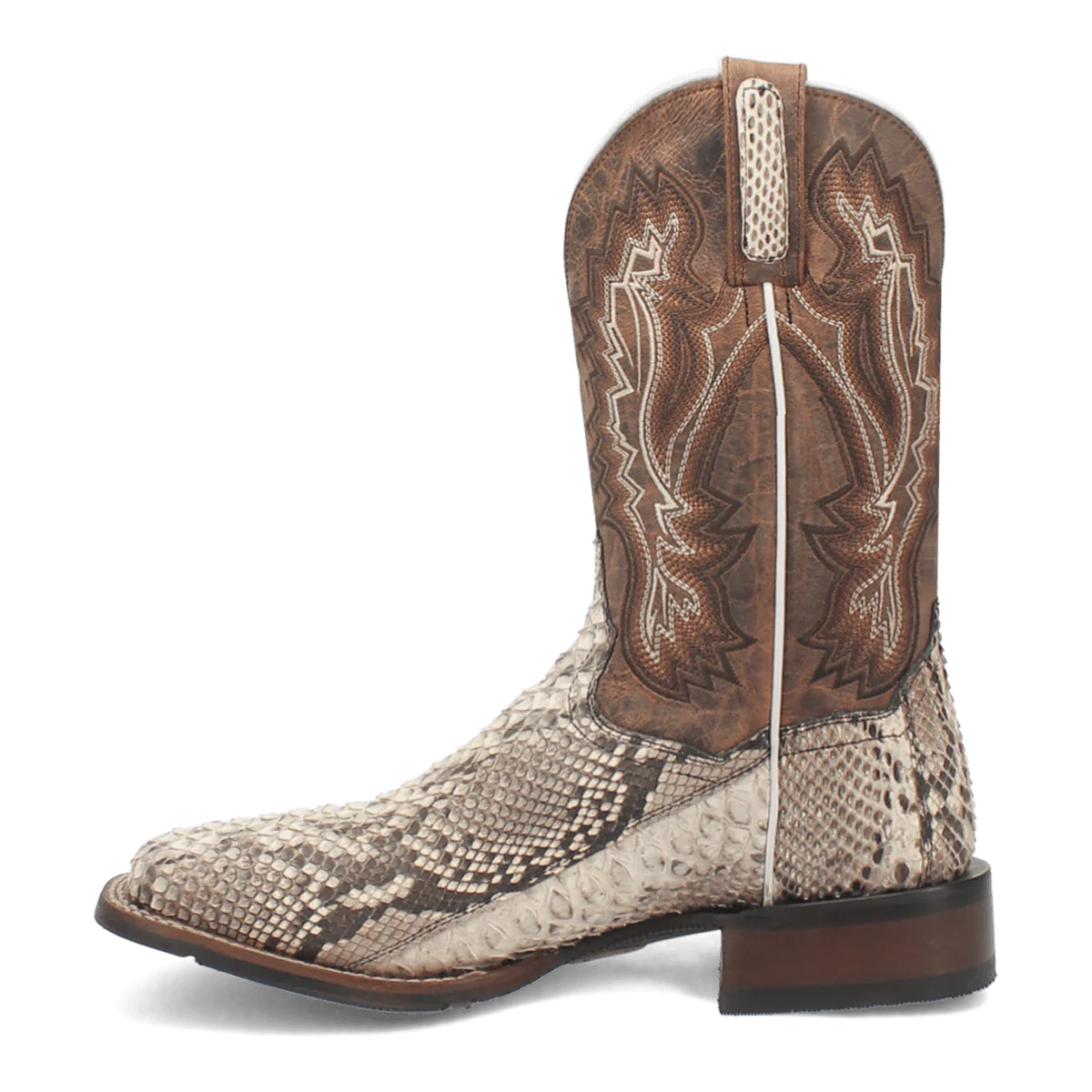 Dan Post Men's Brutus Python Snakeskin Square Toe Boots - Natural - Image 3
