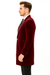 Men’s Burgundy Tuxedo in  Velvet  Long Blazer – Victorian Cutaway Tuxed  Suit 1920s Gangster Style Long Jacket with Black Pants