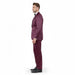 Mens Sateen Shiny Burgundy Slim Fit Tuxedo – Satin Shawl Lapel 3-Piece Suit