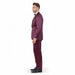 Mens Sateen Shiny Burgundy Slim Fit Tuxedo – Satin Shawl Lapel 3-Piece Suit