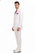 Men’s White Double-Breasted 3-Piece Suit Set – Premium Tailored Fit Formal Wedding and Evening Suit