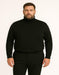 Men's Black Turtleneck Sweater – Classic Slim Fit Knit Pullover for Winter Layering