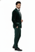 Men’s Dark Green Velvet Tuxedo Dinner Jacket – Slim Fit Formal Blazer with Satin Peak Lapel Lape