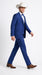 Men’s Blue Western Tuxedo Suit, 3 Piece Cowboy Formal Wedding Prom Suit with Satin Trim
