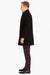 Mens Black Wool Overcoat – Classic Single-Breasted Winter Coat for Business and Formal Wear