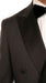 Men’s Double Breasted Suit – Classic Peak Lapel Formal Tuxedo Style Suit for Wedding in Black Ton on Tone Pinstripe