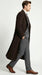 Men’s Brown Long Overcoat – Double Breasted Classic Formal Winter Coat for Business, Topcoat and Cold Weather Wear