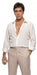Tony Montana’s White Linen Shirt and Tan Pants – Men’s White Formal Shirt with Tan Trousers for Party, Wedding and Vintage Style Outfit