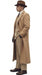 Men’s Cashmere & Wool Camel Beige Long Overcoat – Peaky Blinders Style Vintage Formal Coat + Suit + Hat Package