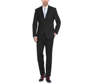 Renoi Designer Suit 2110-1 Men's Slim Fit Solid Stretch 2-Piece Suit
