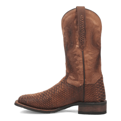 Dan Post Men's KA Python Print Leather Square Toe Boots - Brown - Image 3