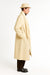Men’s Long Cream Overcoat Wool Fabric in Ivory Off White Color Full length
