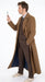 Men’s Brown Cotton Trench Coat Doctor Who 10th Doctor Inspired Long Coat – Classic Gabardina Style Overcoat, Vintage Winter Costume Jacket