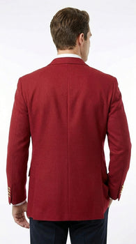 Men’s Burgundy Wine Maroon Dress Casual Blazer with Notch Lapel, Designer Fashion Sportscoat