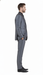 Men’s Dark Grey Shiny Two-Piece Suit – Slim Fitted Formal Jacket and Tailored Pants - Sateen Metalic in Charcoal Gray Color
