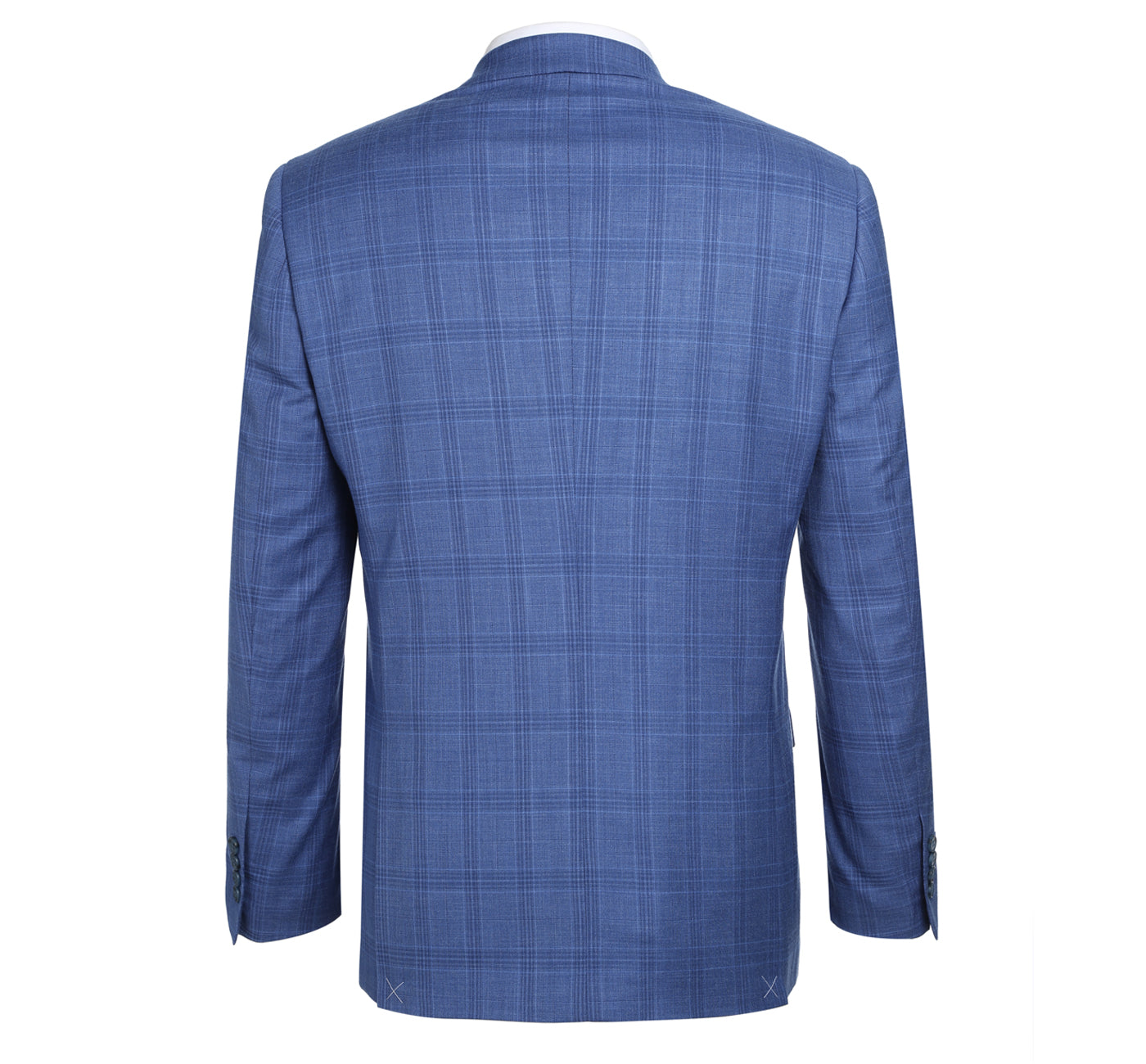293-10 Men's 2-Piece Slim Fit Windowpane Check Dress Stretch Suit - Image 3