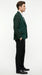 Zacchi Brand Men’s Dark Green Textured Blazer – Classic Single Button Sport Coat with Notch Lapel Formal Jacket