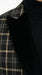 Mens Tartan Black and Gold Check Blazer – Windowpane Plaid Sport Coat Velvet Lapel Formal Party Jacket Chirsitmas New Year Holiday Jacket