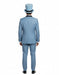 Dumb and Dumber Light Blue Tuxedo Costume for Men with Matching Top Hat – Classic 90s Party and Halloween Suit