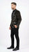 Men’s Crocodile Alligator Exotic skin Texture Blazer – Slim Fit Designer Jacket with Satin Lapels for Formal and Party Wear in Black Color